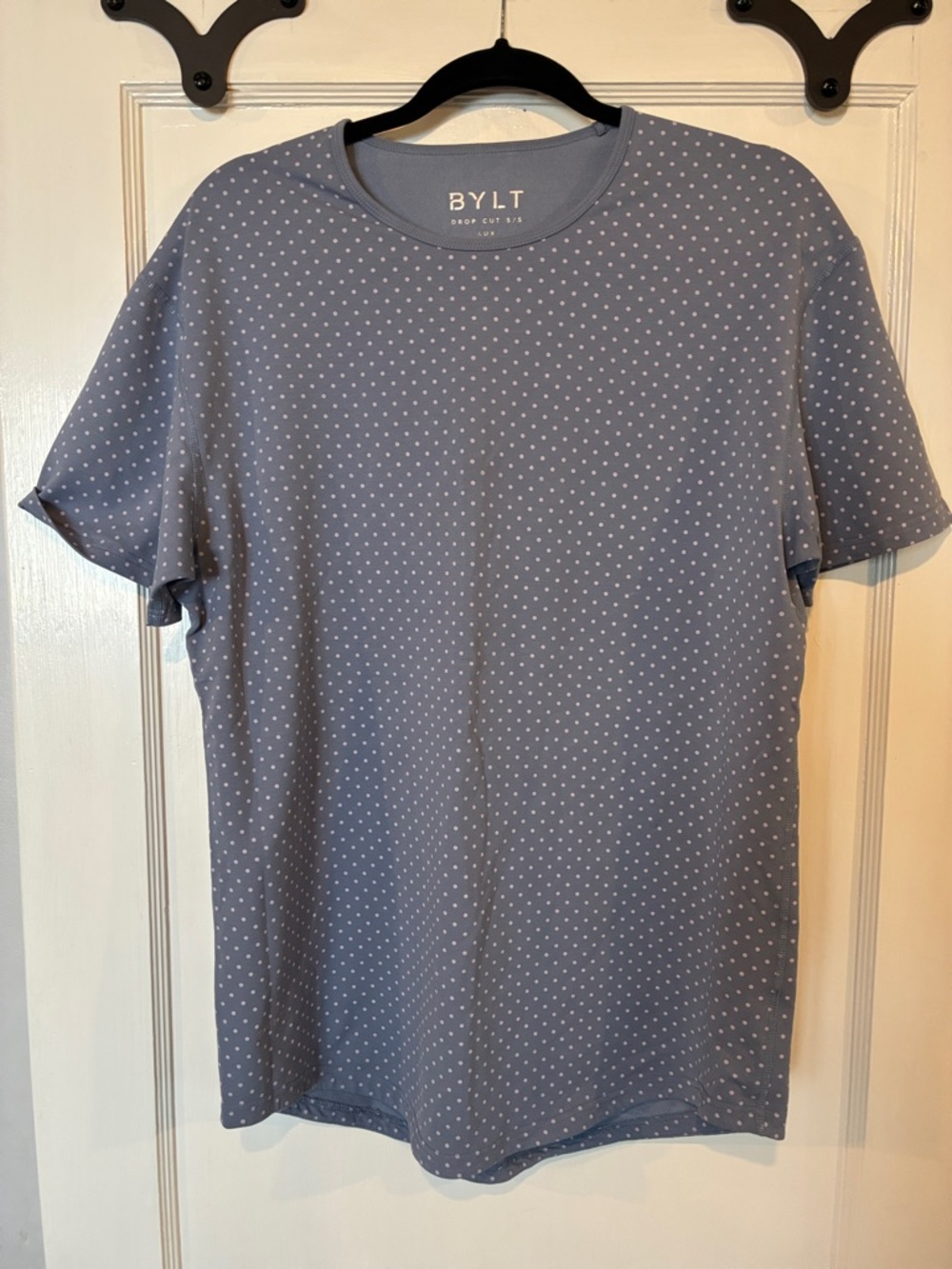 BYLT Men’s Light Blue Microdot Crew Neck Shirt